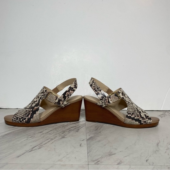 Cole Haan Philomina Snake Skin Wedge Sandal 6 1/2 B - Picture 7 of 14